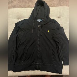 Polo black XXL hooded shirt, men’s